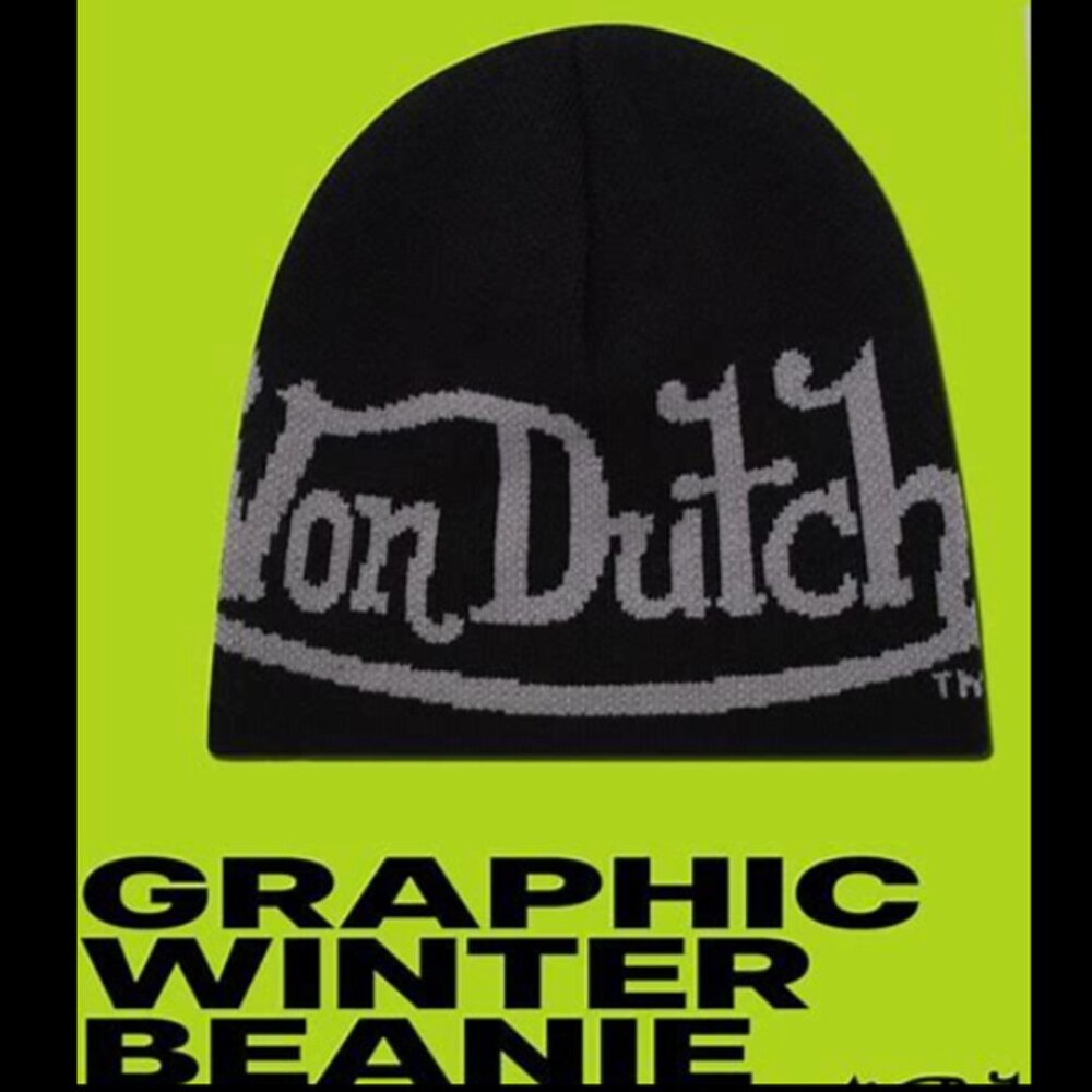 Von Dutch - Winter Beanie (Blk & Grey) - NWTs